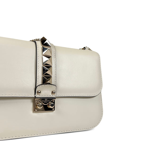 Valentino Garavani Rockstud Glam Lock Medium Shoulder Bag