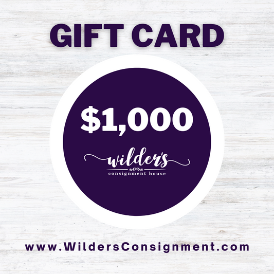 $1,000 Wilder's Consignment House Gift Card