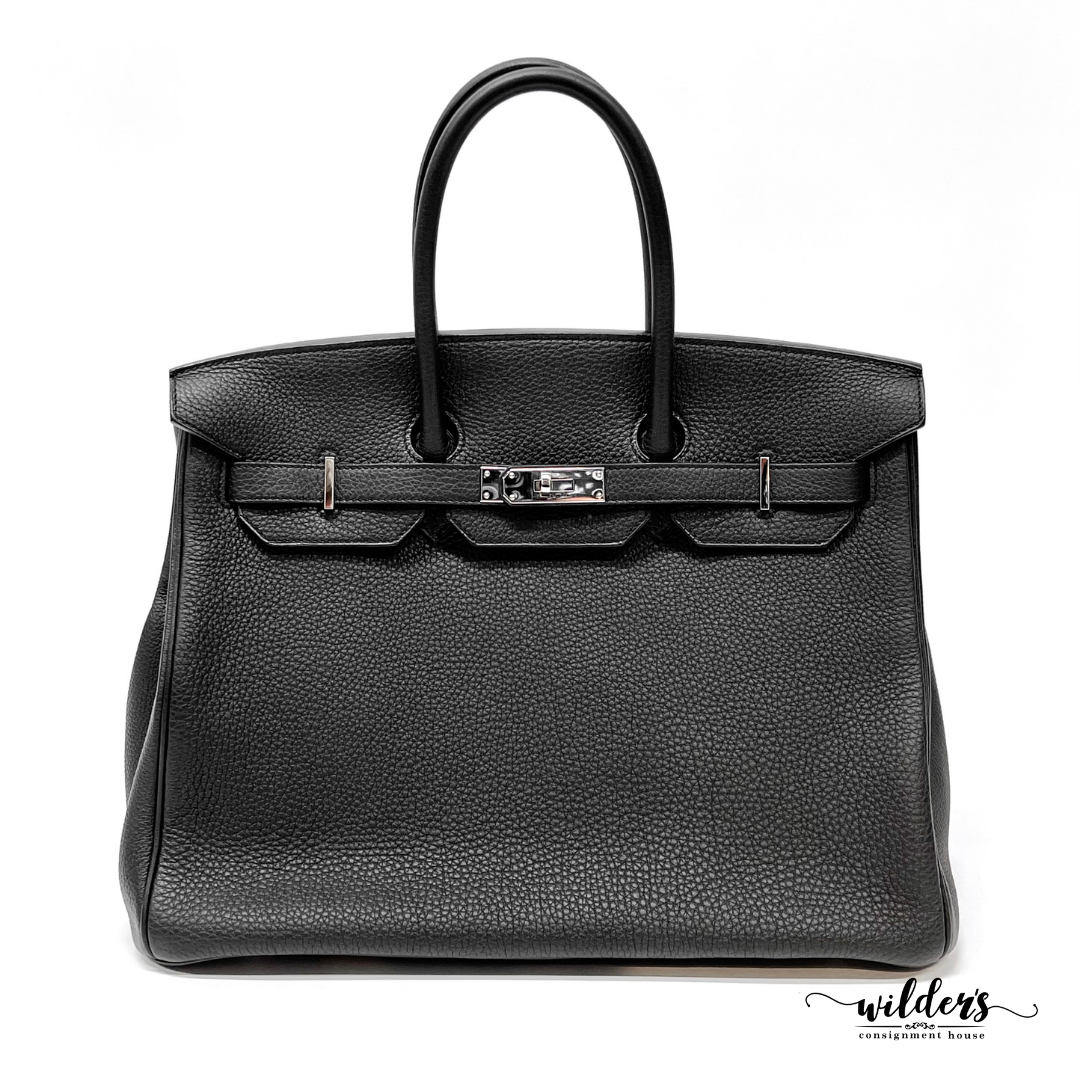 HERMES Noir Birkin Bag Size 35