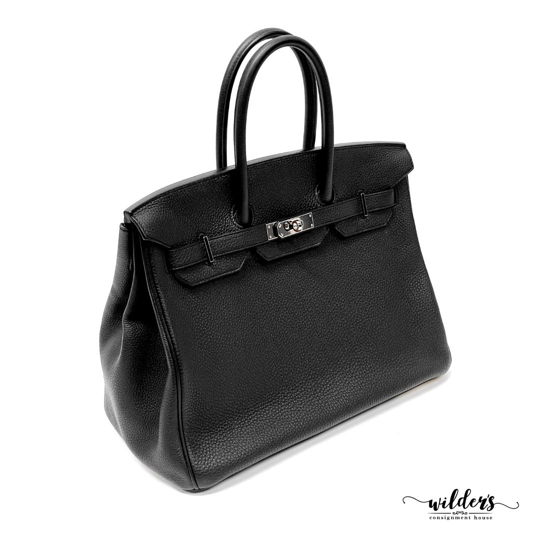 HERMES Noir Birkin Bag Size 35