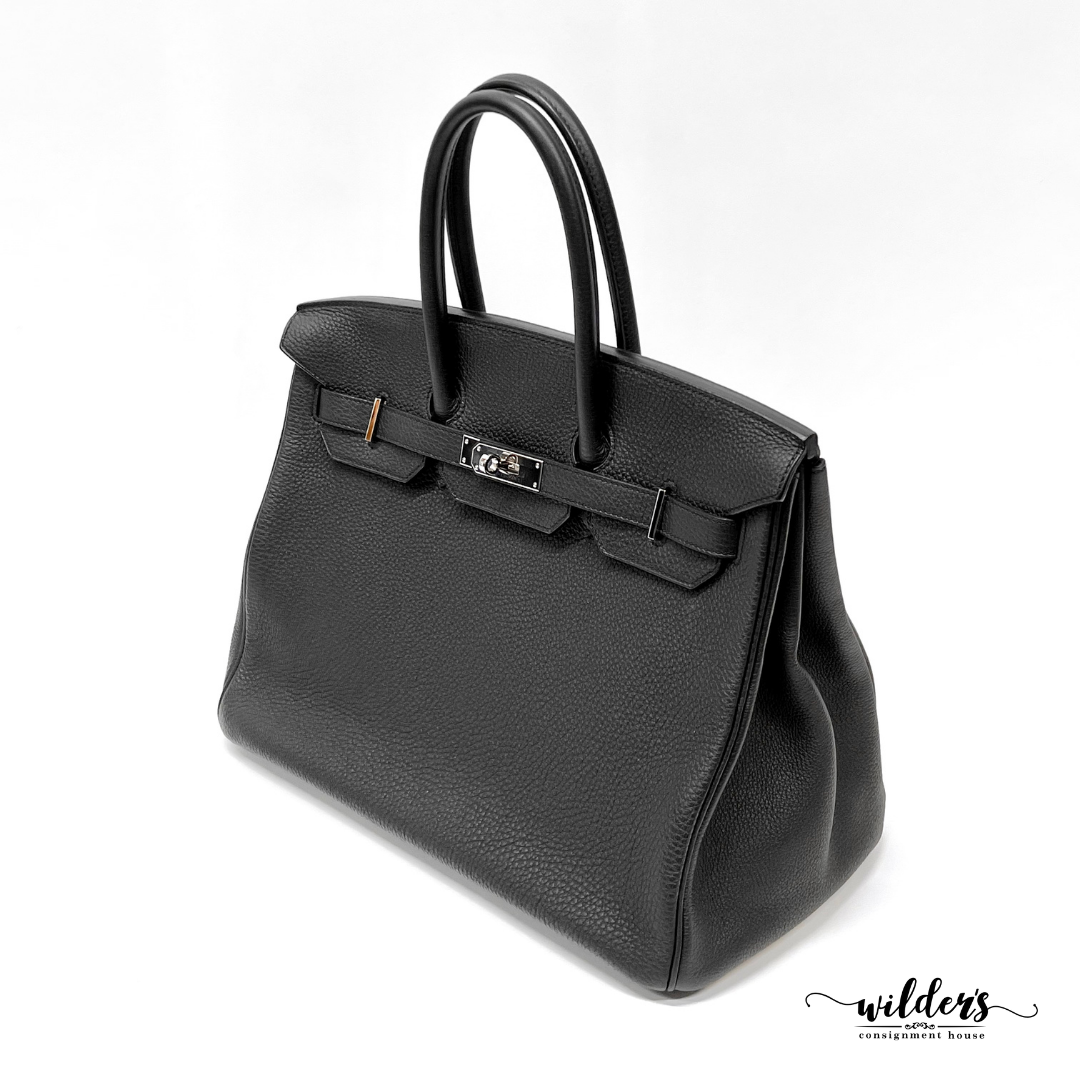 HERMES Noir Birkin Bag Size 35