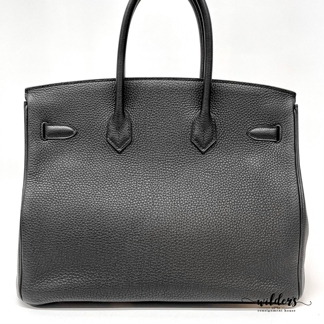 HERMES Noir Birkin Bag Size 35