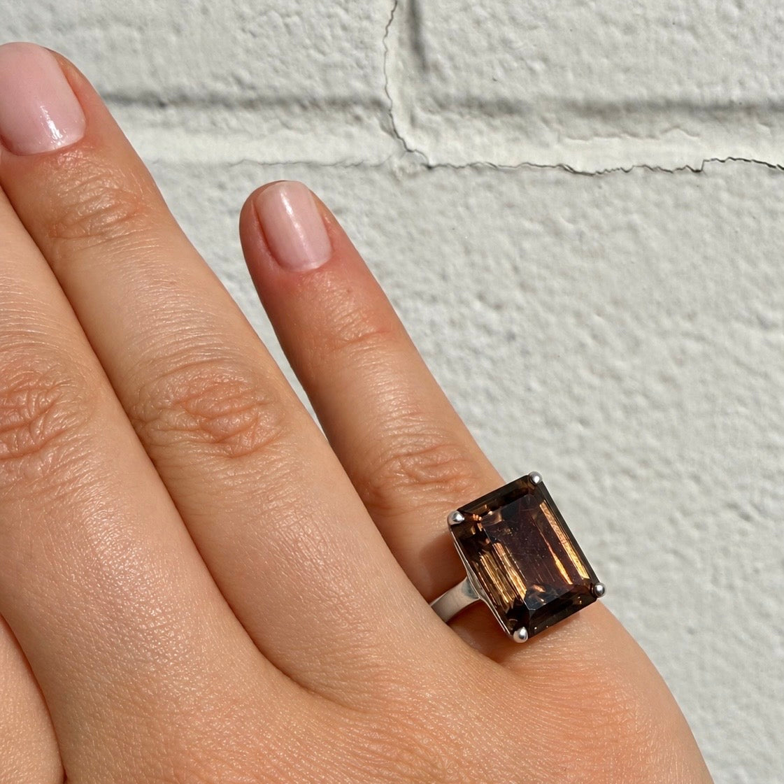 Tiffany & Co. Sparklers Smoky Quartz Sterling Silver Cocktail Ring