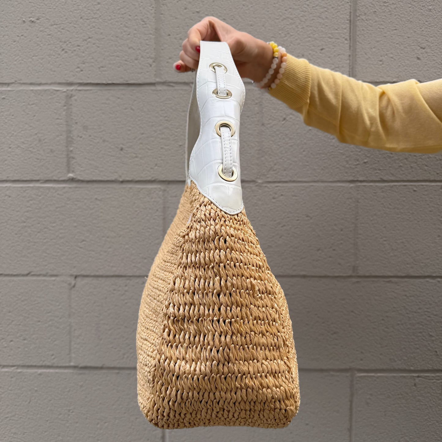Jimmy Choo Rajah Raffia Hobo Bag
