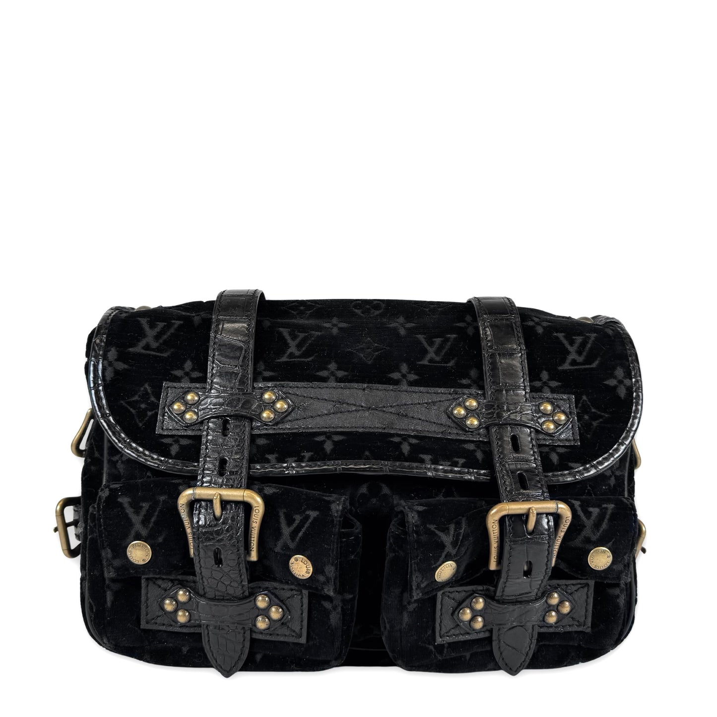 Louis Vuitton Limited Edition Monogram Velour Clyde Mon Bag