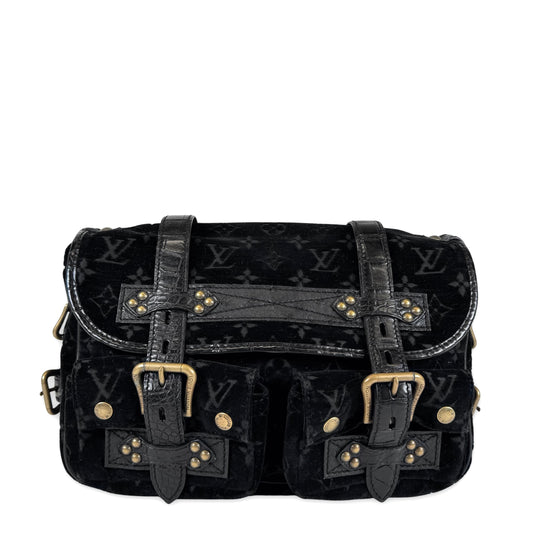 Louis Vuitton Limited Edition Monogram Velour Clyde Mon Bag