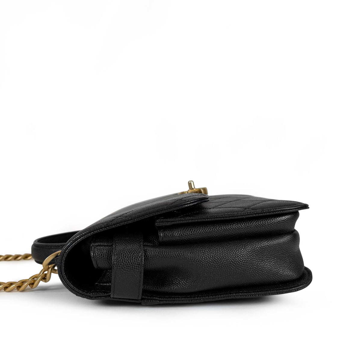 Chanel Quilted Caviar Leather Top Handle Bag