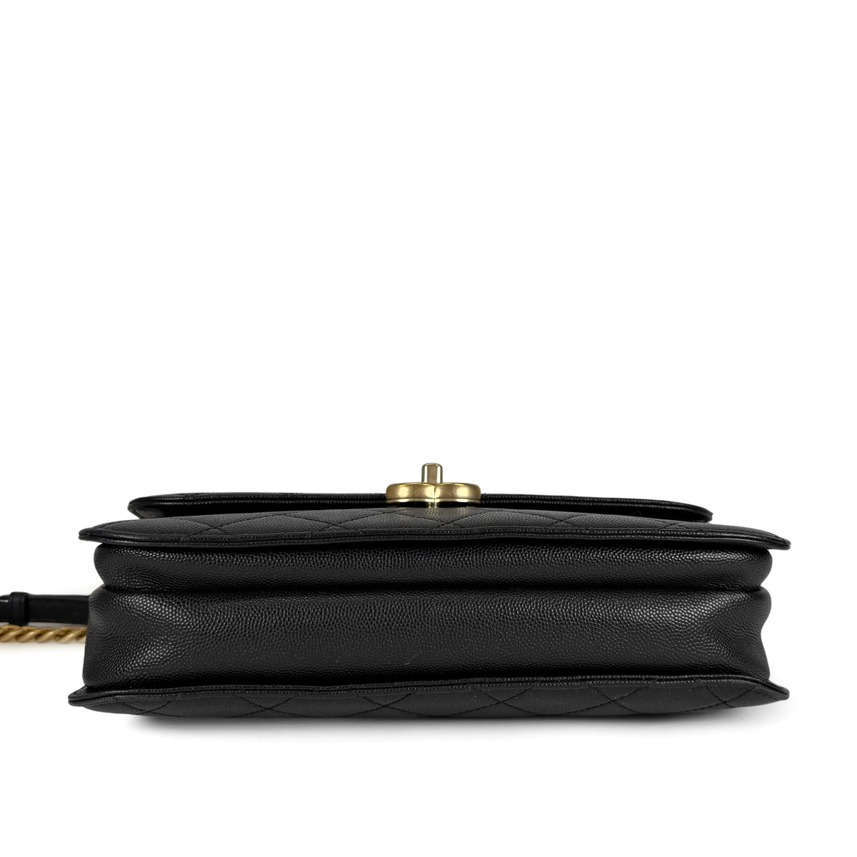 Chanel Quilted Caviar Leather Top Handle Bag