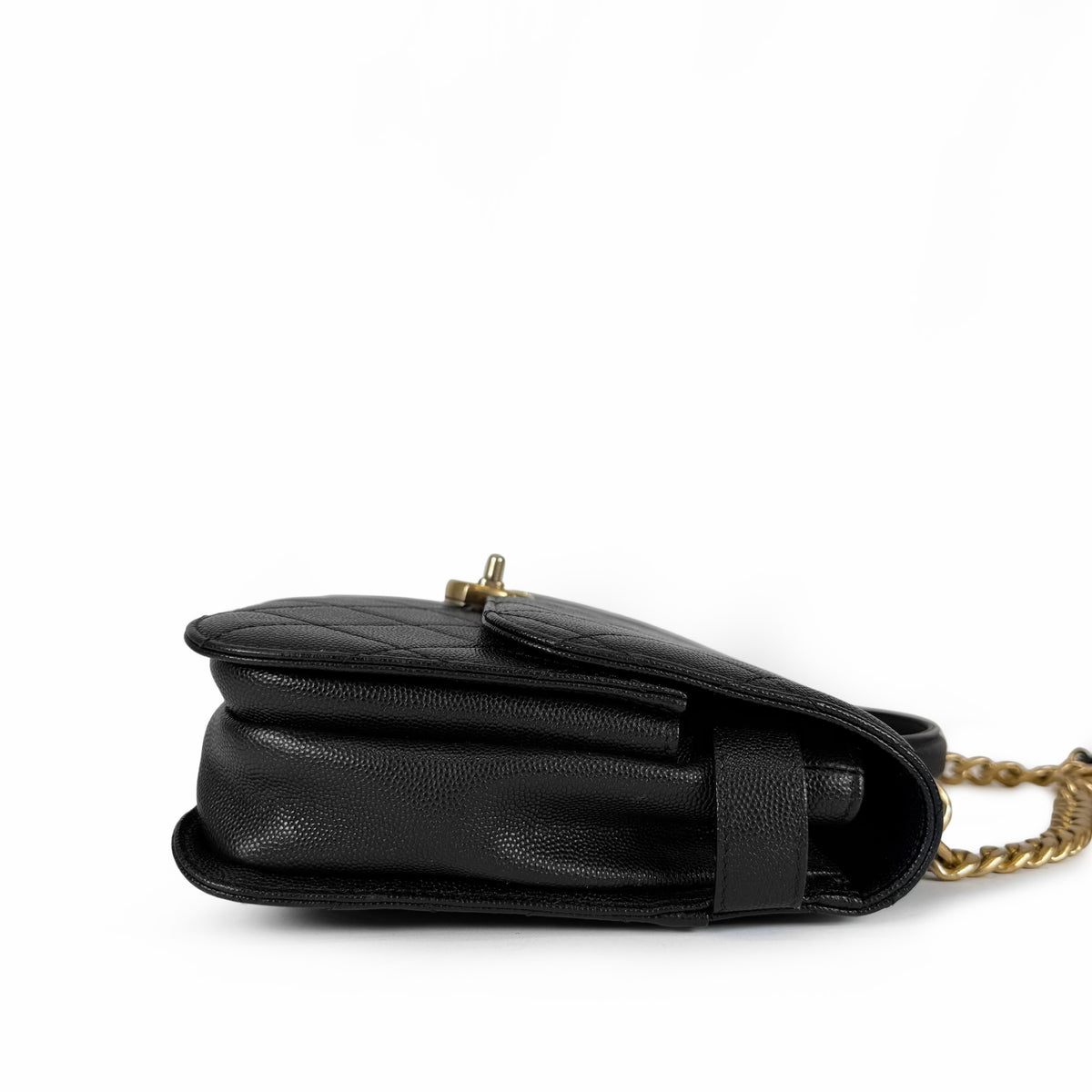 Chanel Quilted Caviar Leather Top Handle Bag