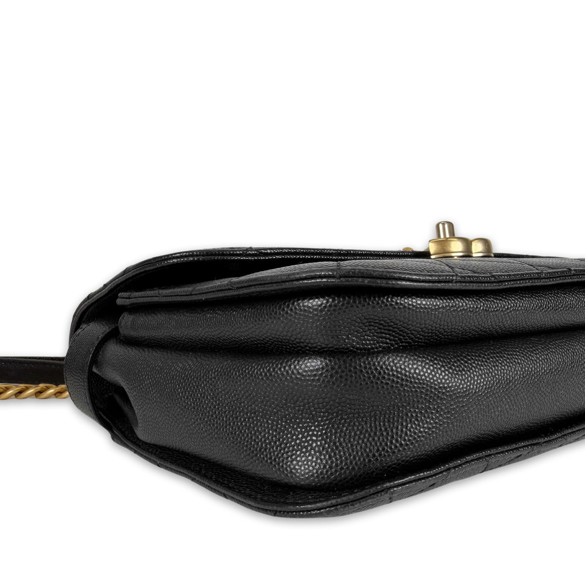 Chanel Quilted Caviar Leather Top Handle Bag