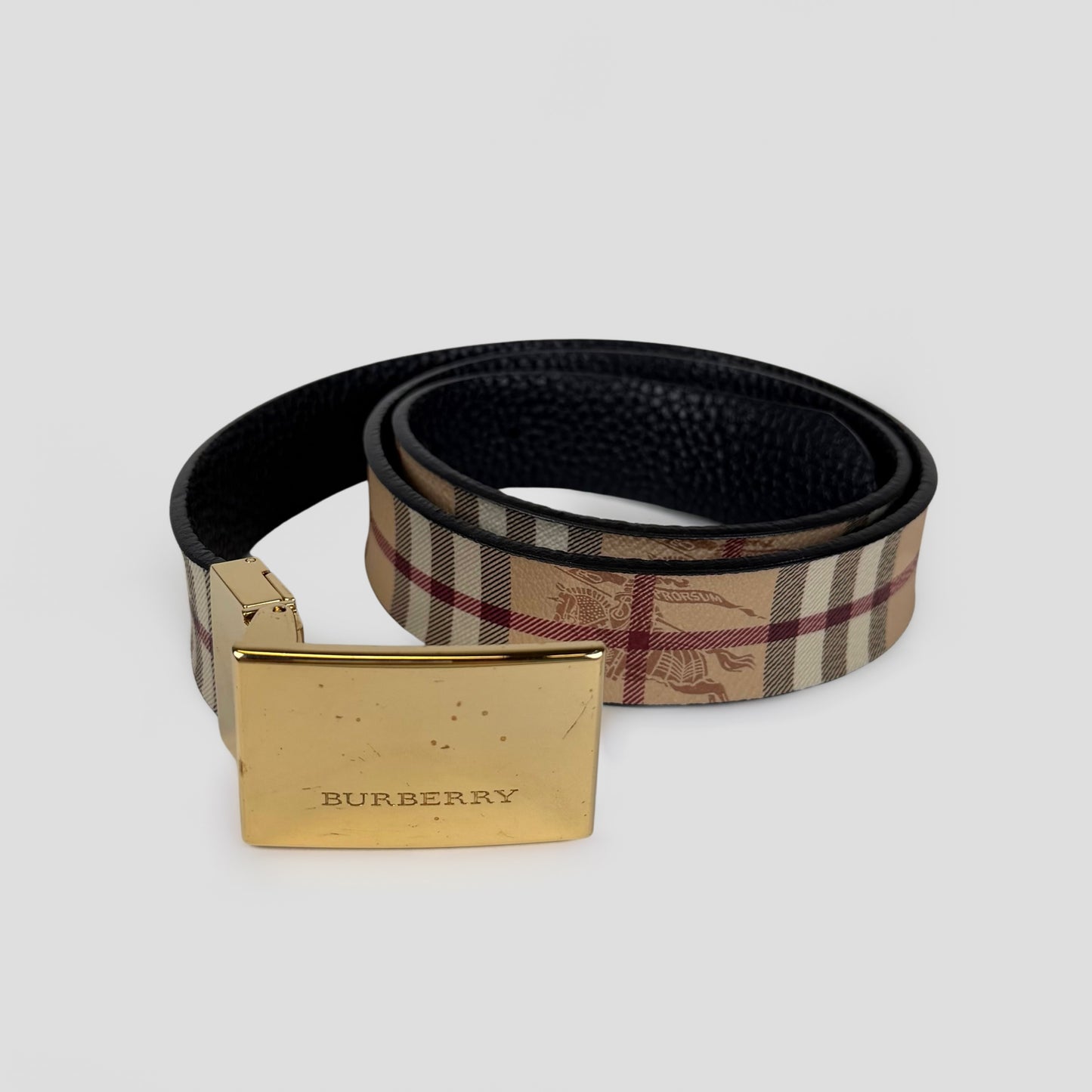 Burberry Reversible Check Belt