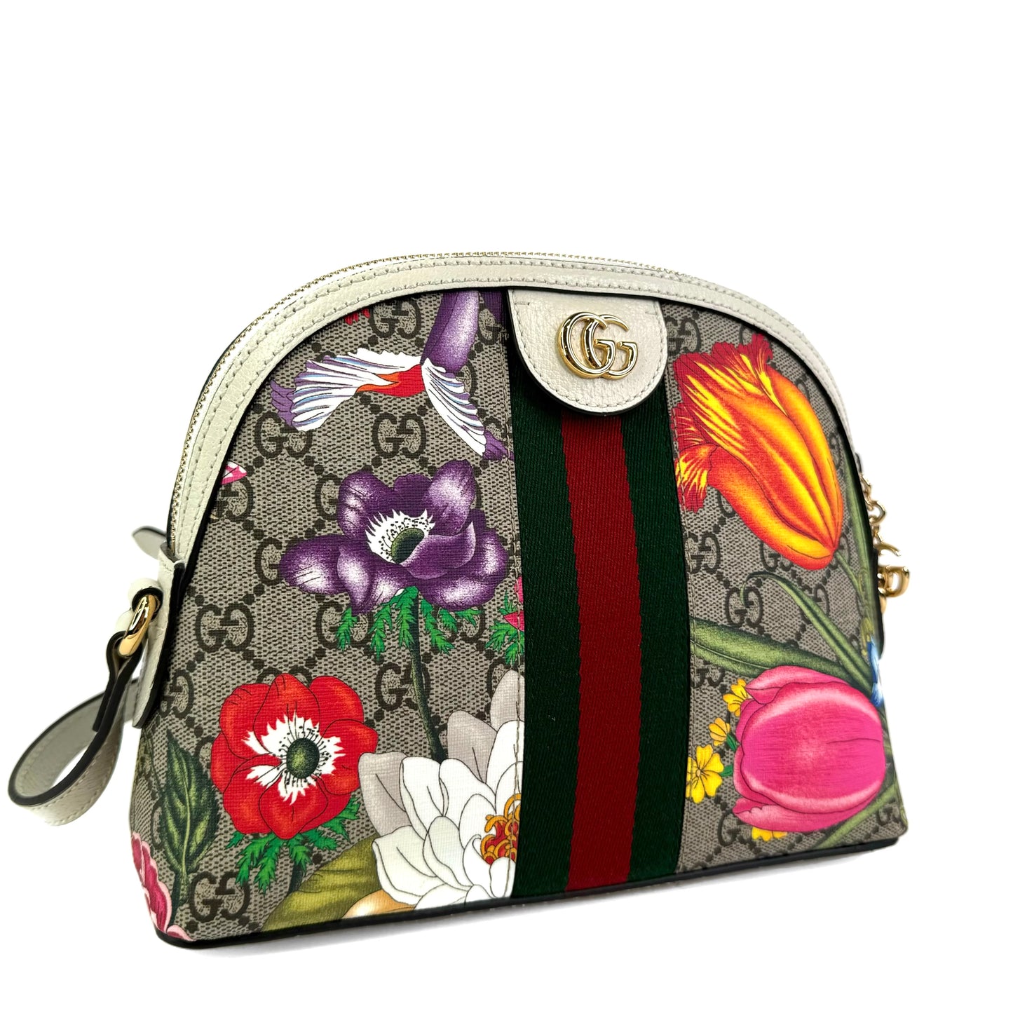 Gucci Dome Ophidia Floral Small Bag