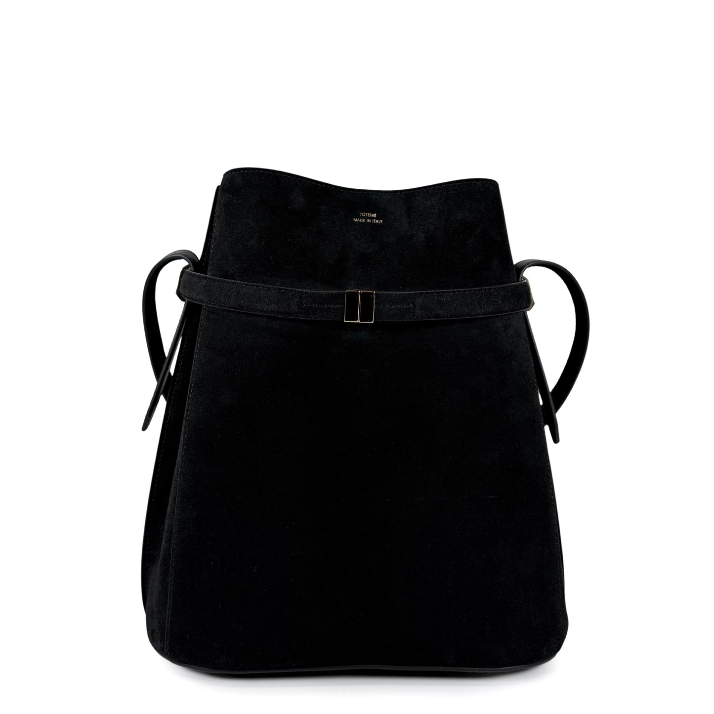 TOTEME Belted Suede Bucket Bag