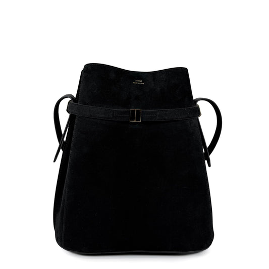 TOTEME Belted Suede Bucket Bag