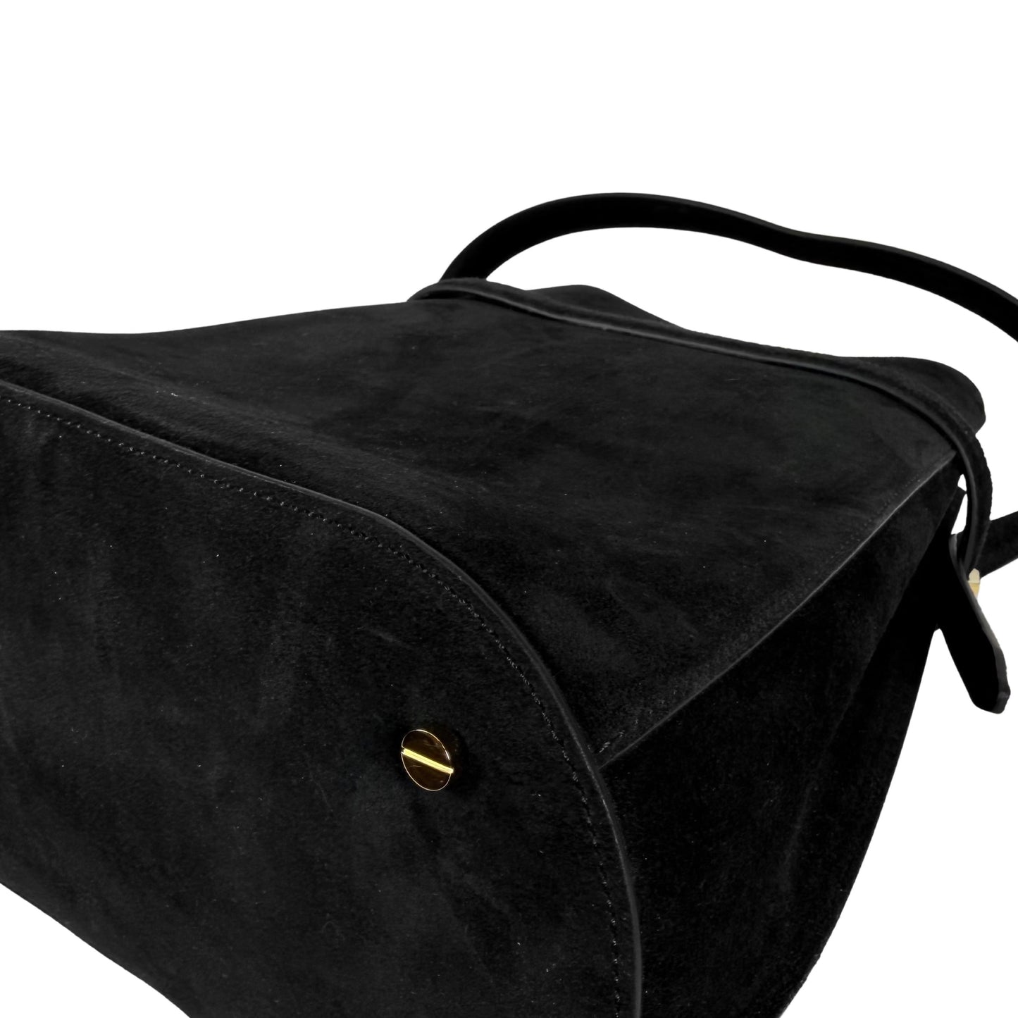 TOTEME Belted Suede Bucket Bag