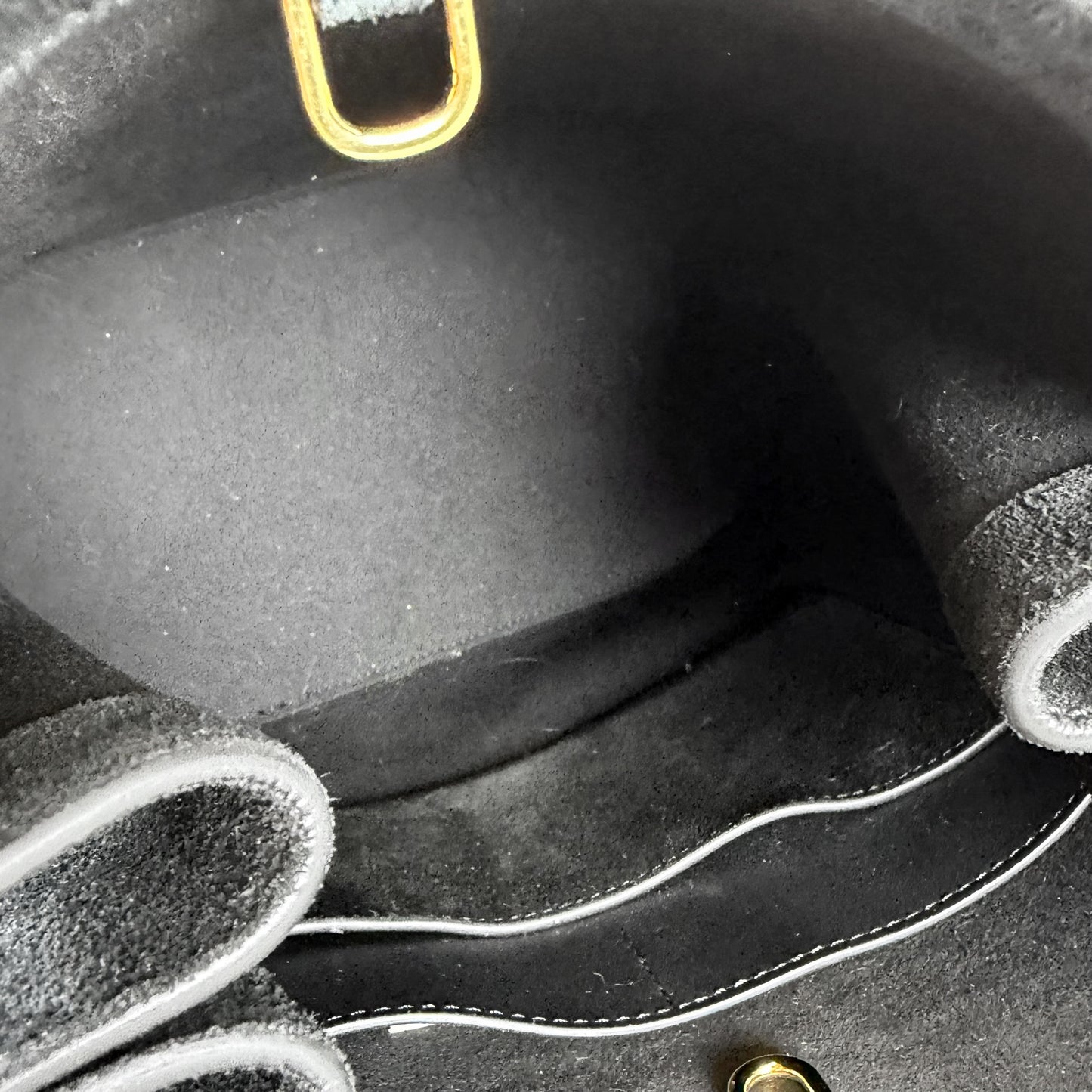 TOTEME Belted Suede Bucket Bag