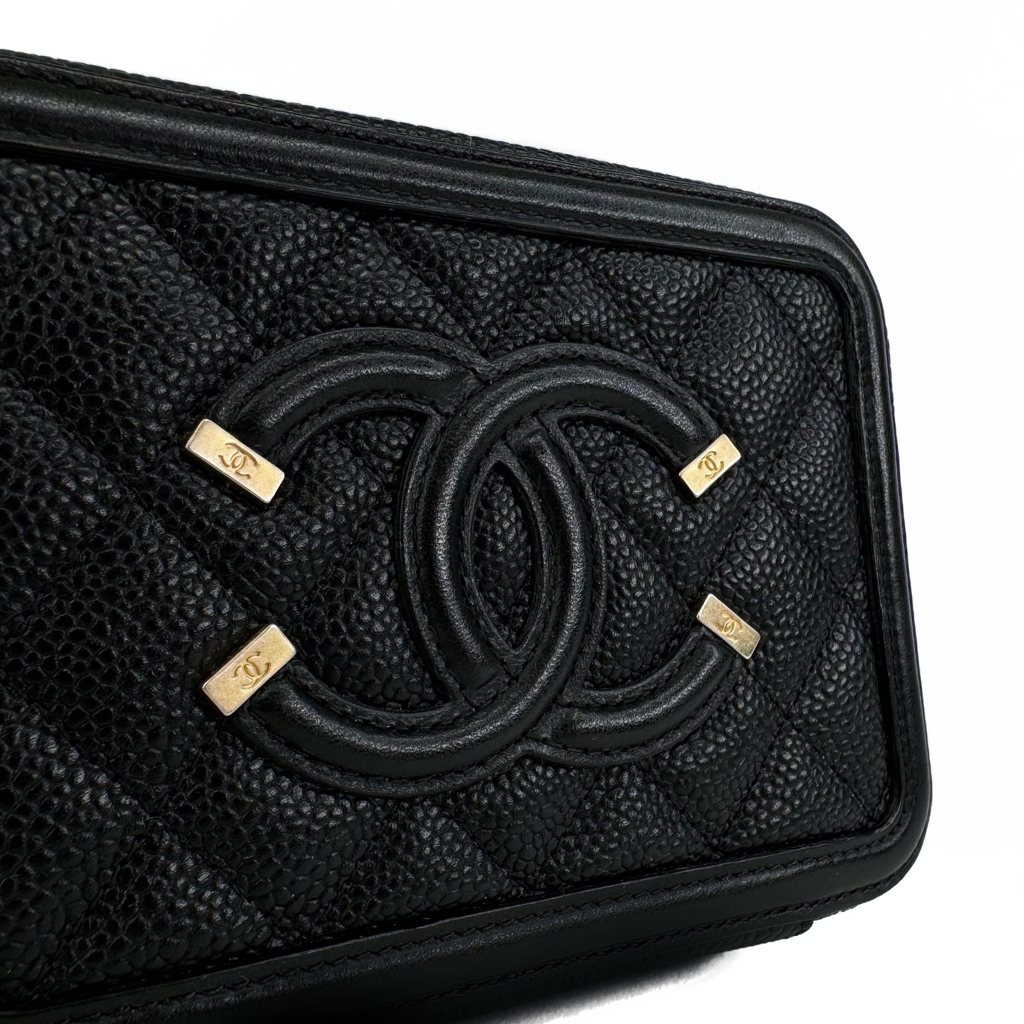 Chanel CC Filigree Vanity Clutch