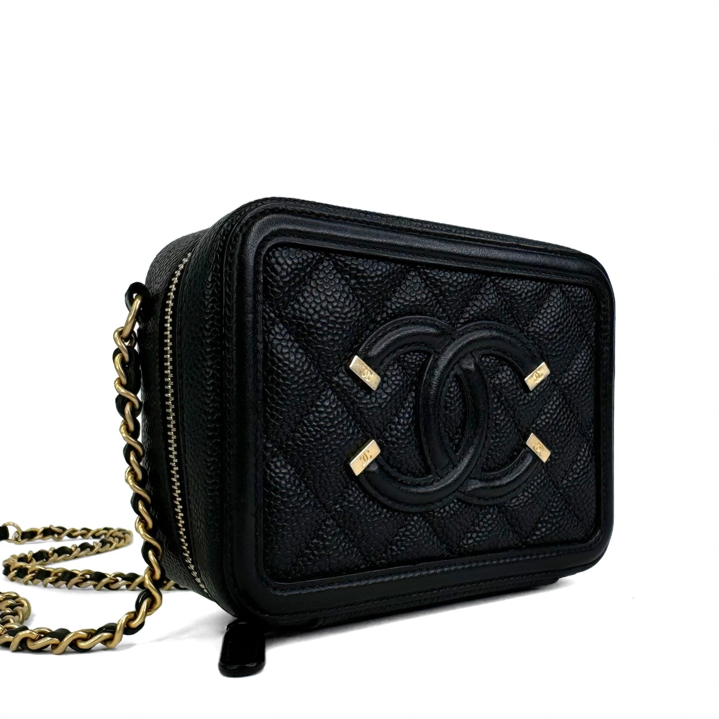 Chanel CC Filigree Vanity Clutch