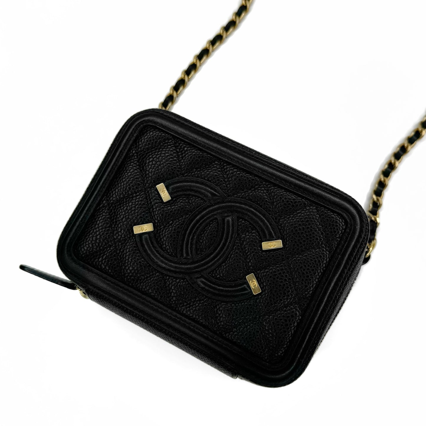 Chanel CC Filigree Vanity Clutch