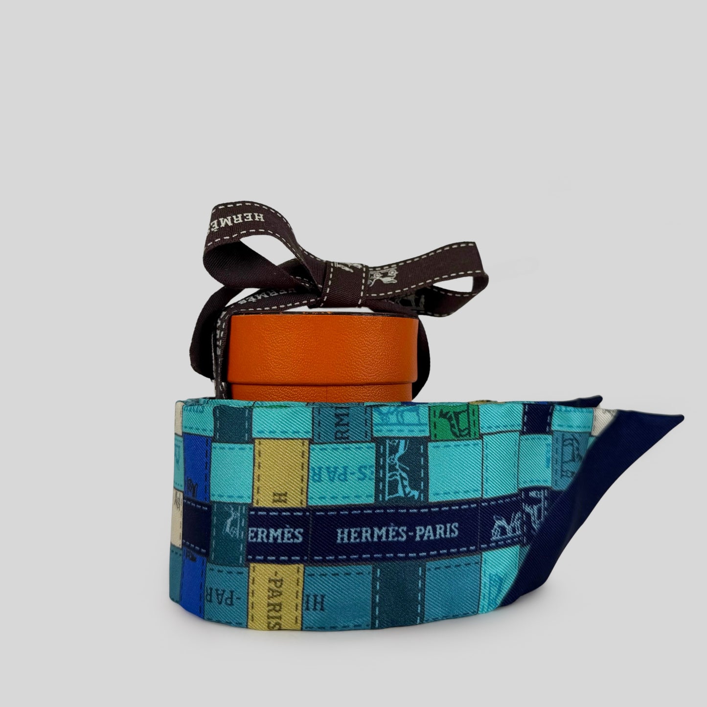 Hermès Silk Bolduc Au Carré Twilly Scarf
