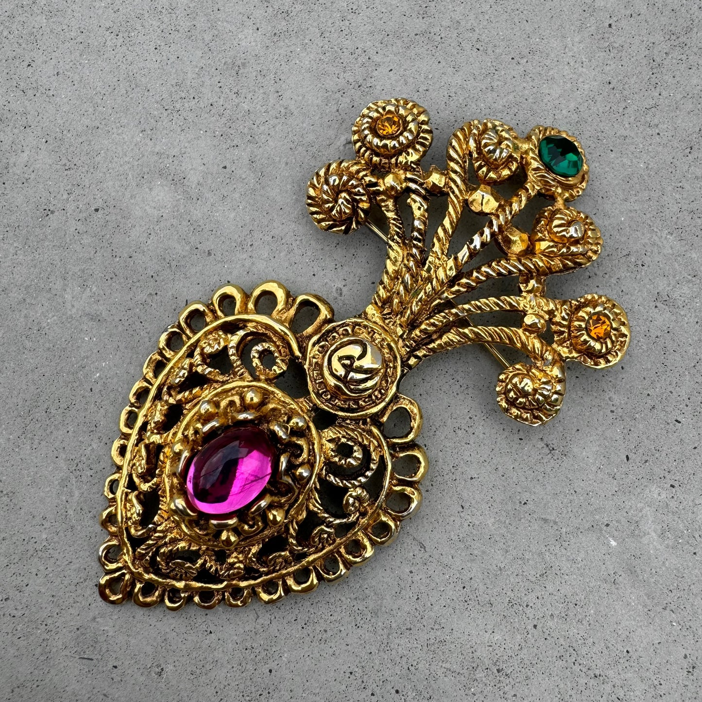 Christian Lacroix Vintage Heart Brooch