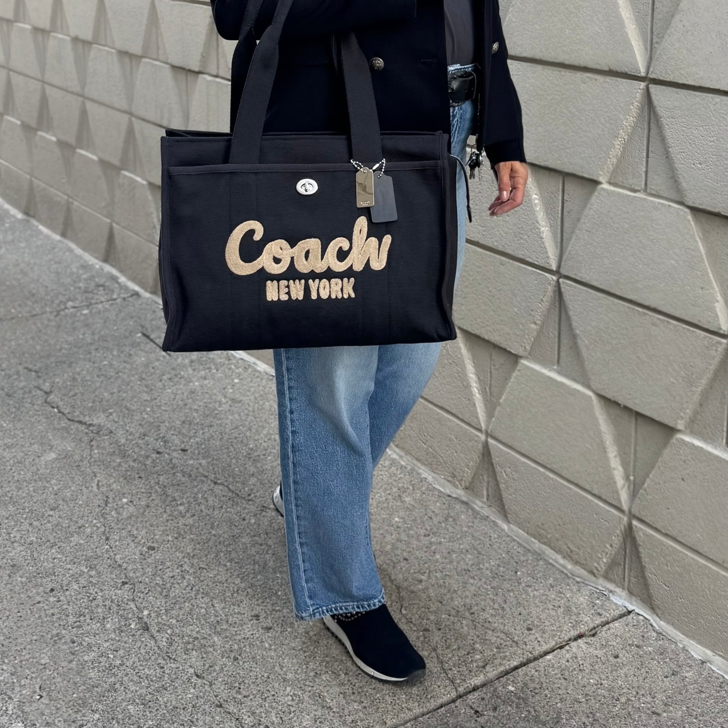 Coach Cargo Black Tote Bag