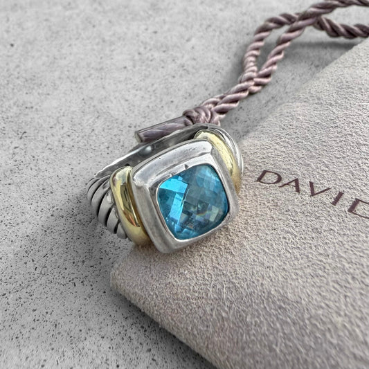 David Yurman Blue Topaz Noblesse Ring