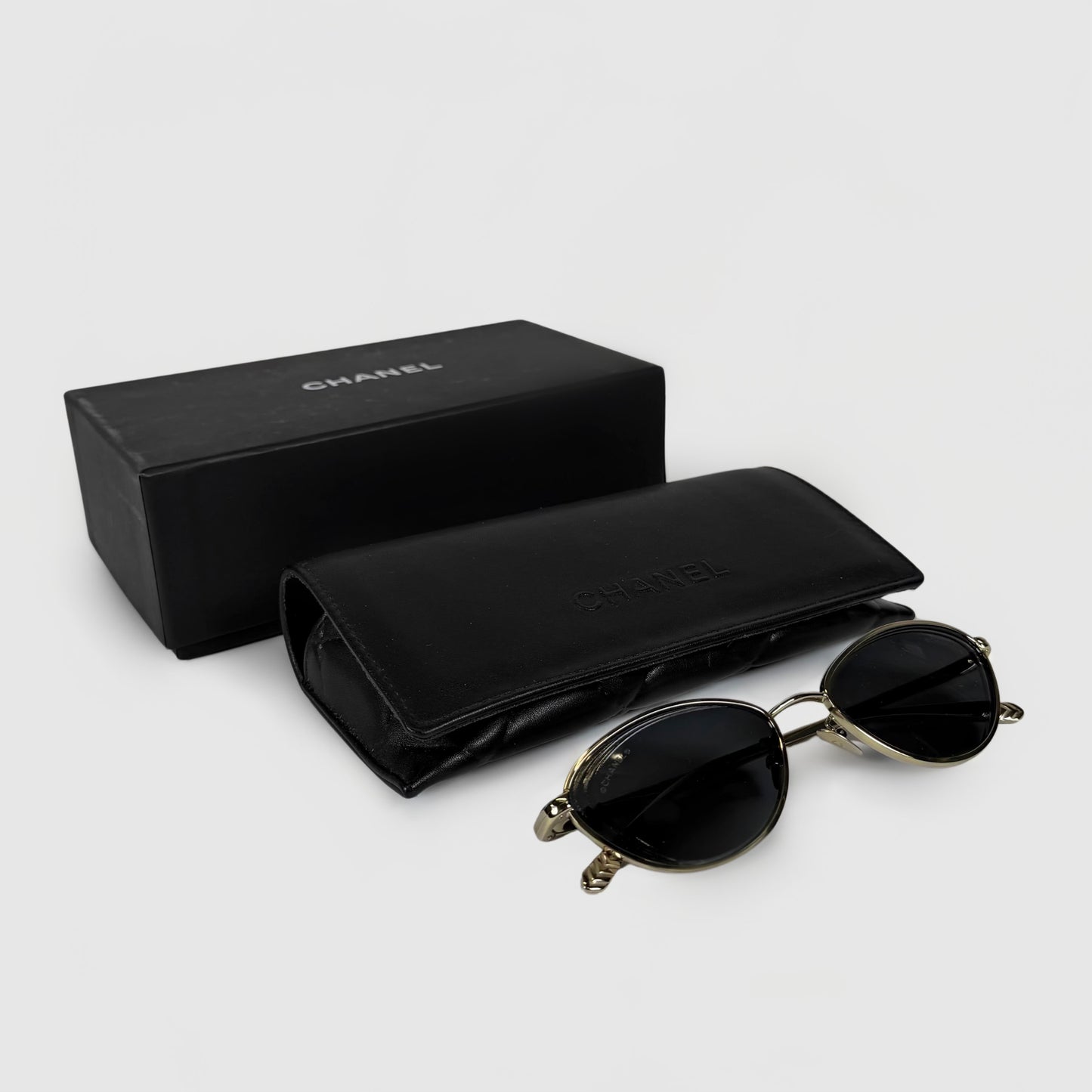 Chanel Metal Cat-Eye Sunglasses