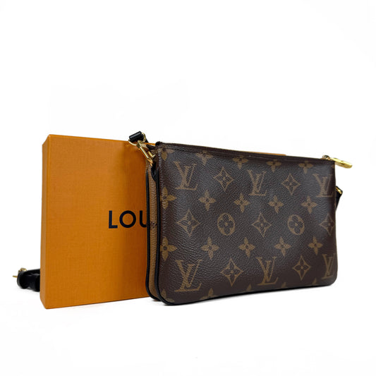 Louis Vuitton Giant Monongram Reverse Double Zip Pochette