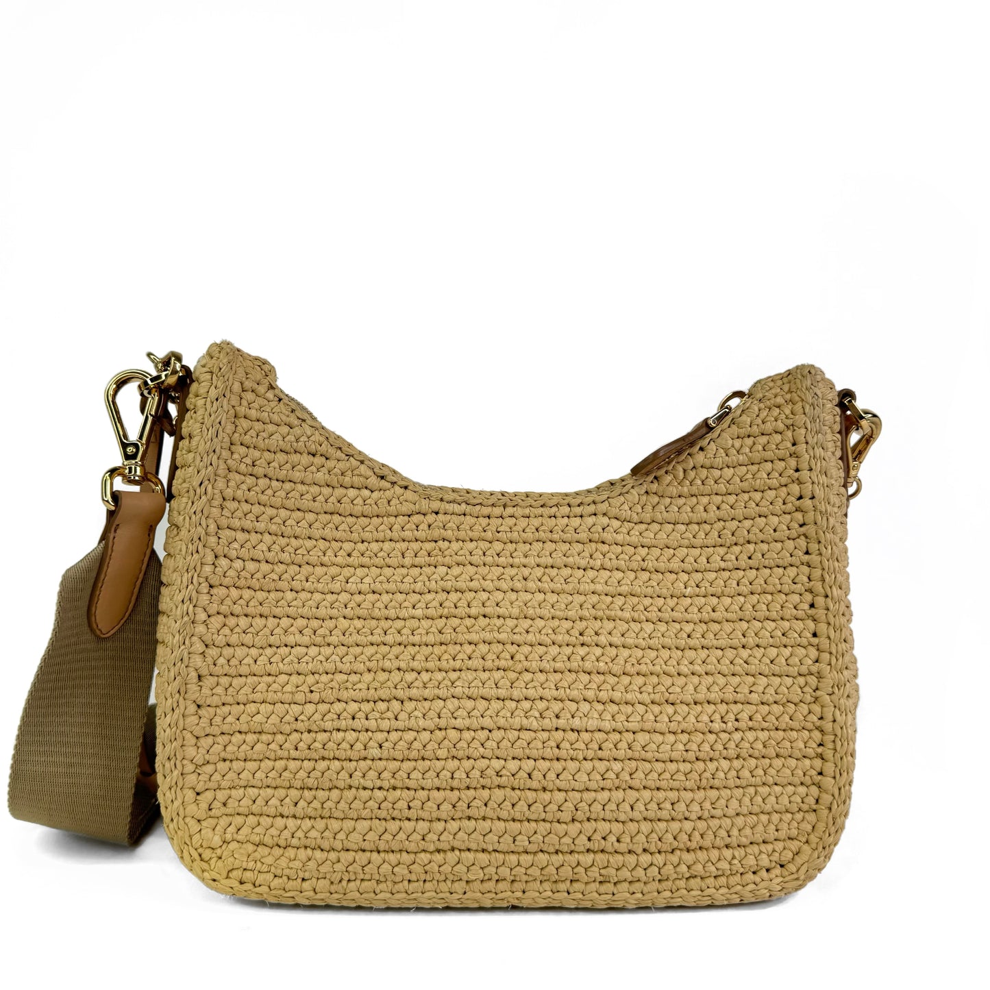 Prada Re-Edition 2005 Crochet-Knit Raffia Bag