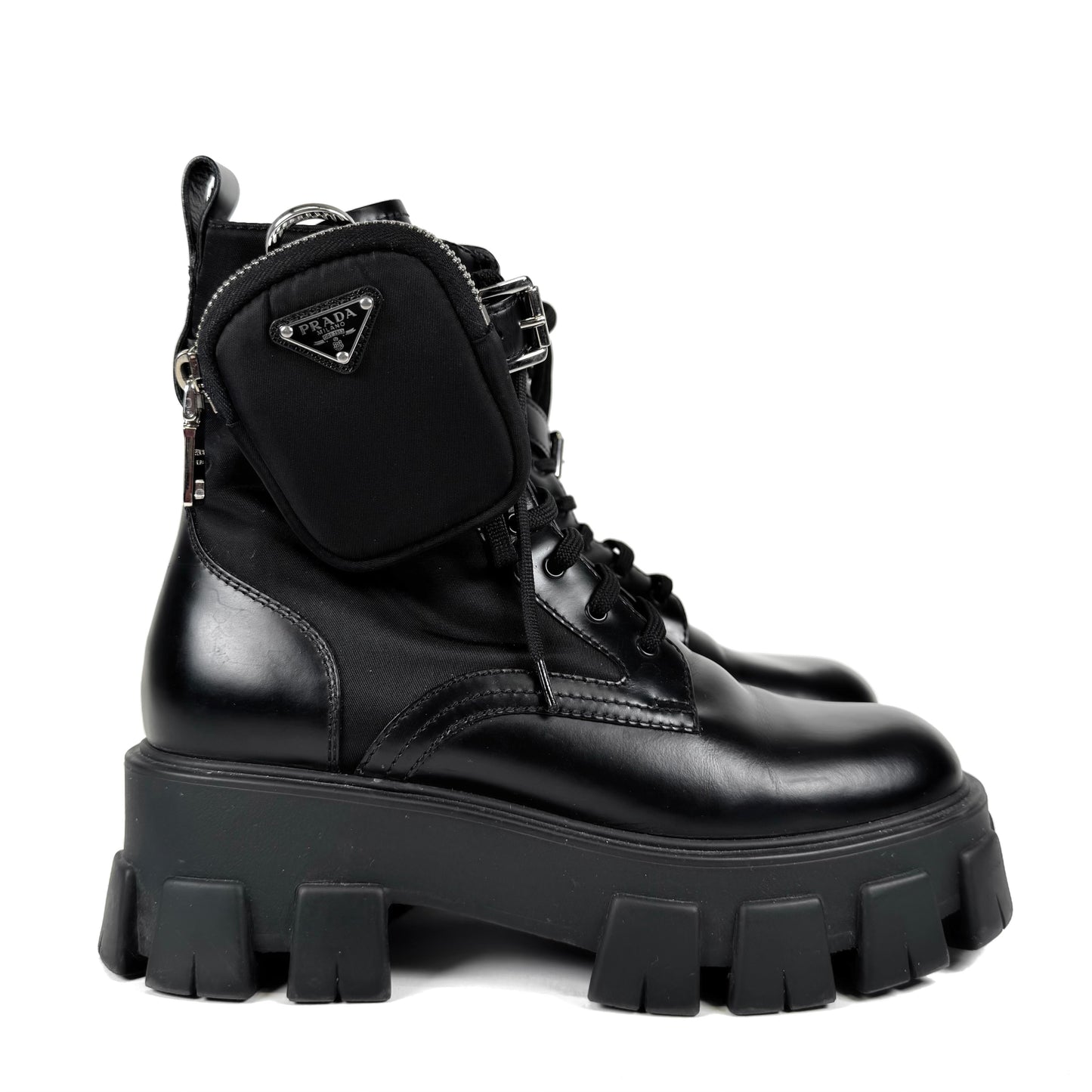 Prada Monolith Combat Boots