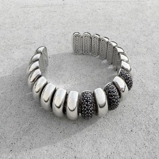 John Hardy Bedeg Sapphires Sterling Silver Cuff Bracelet