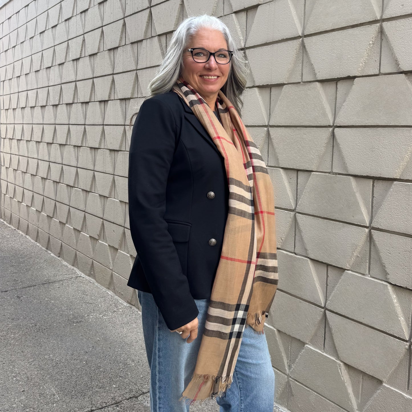 Burberry Silk Check Scarf