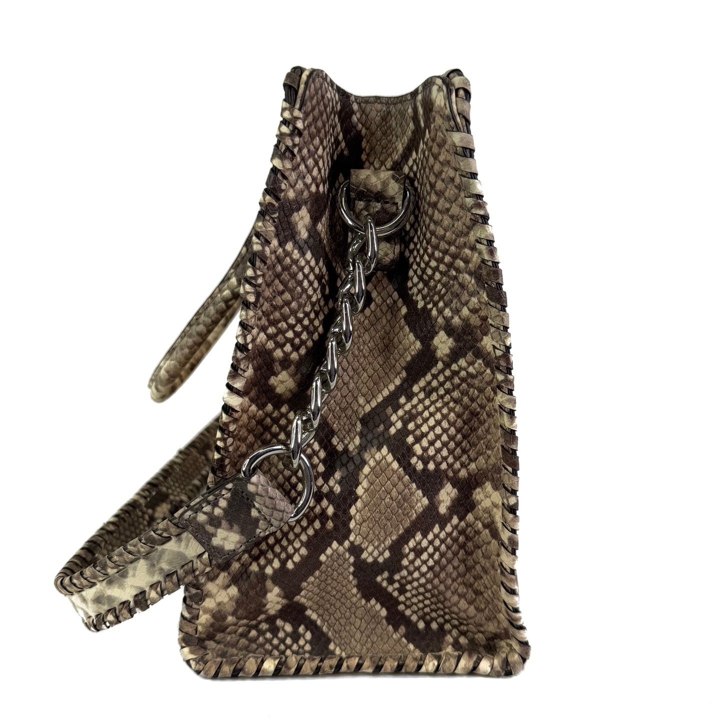 Micheal Kors Snakeskin Belted Tote Bag