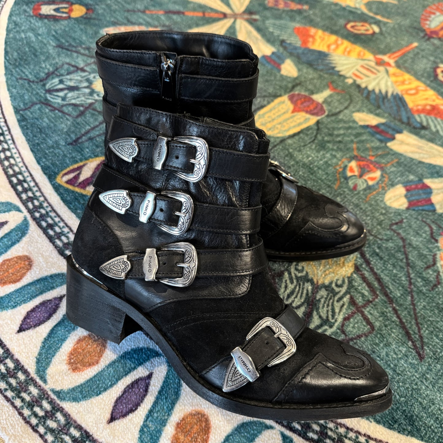 Pinko Western Buckle Boots