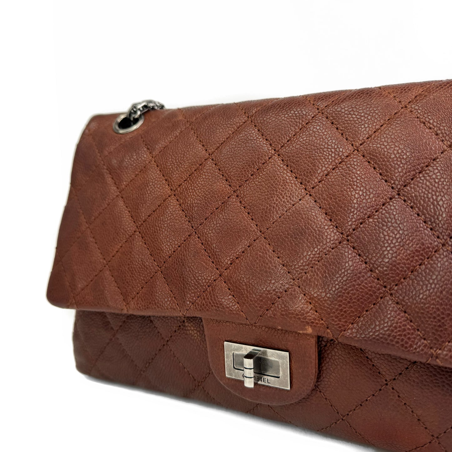 Chanel 2.55 Double Flap Chocolate Medium Bag