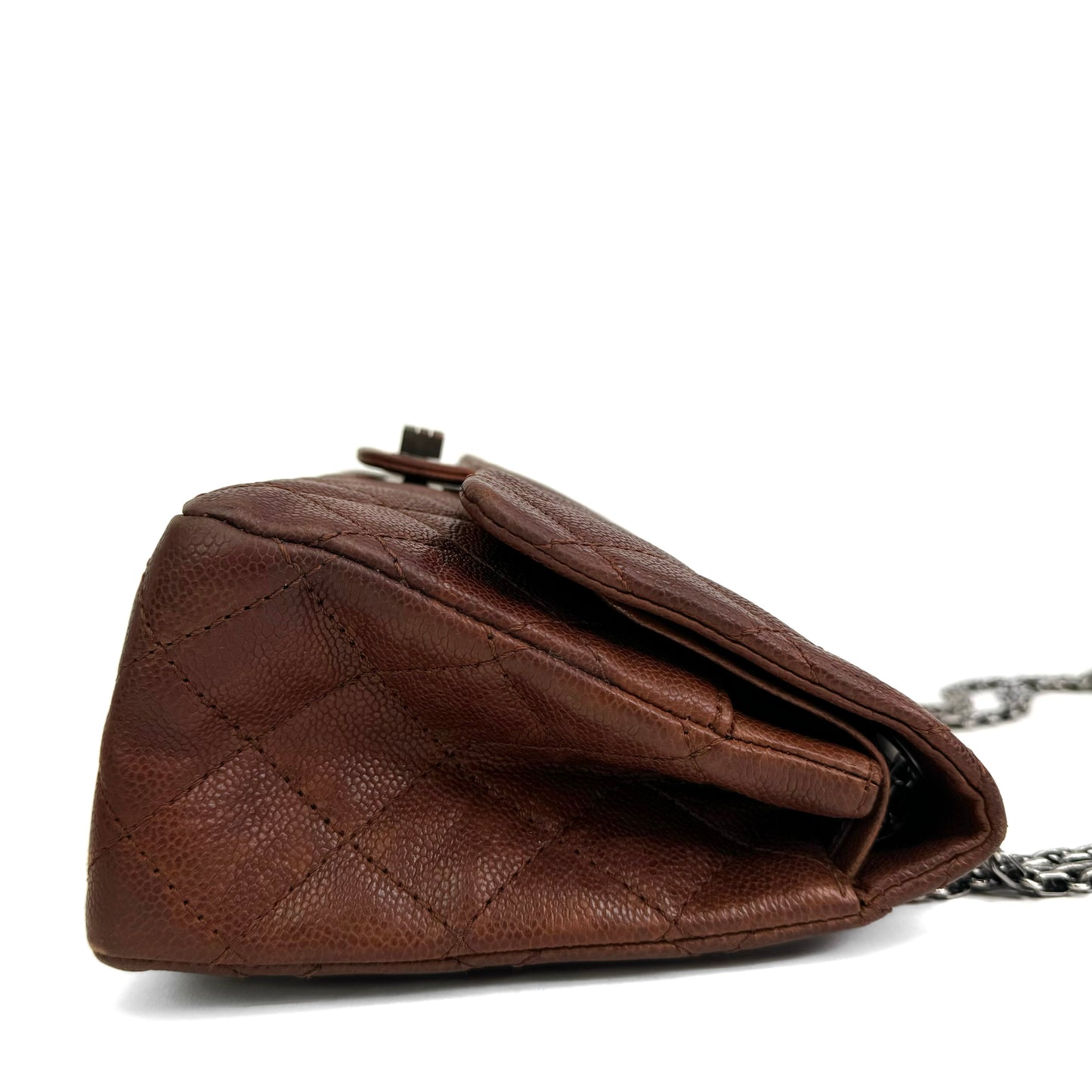 Chanel 2.55 Double Flap Chocolate Medium Bag