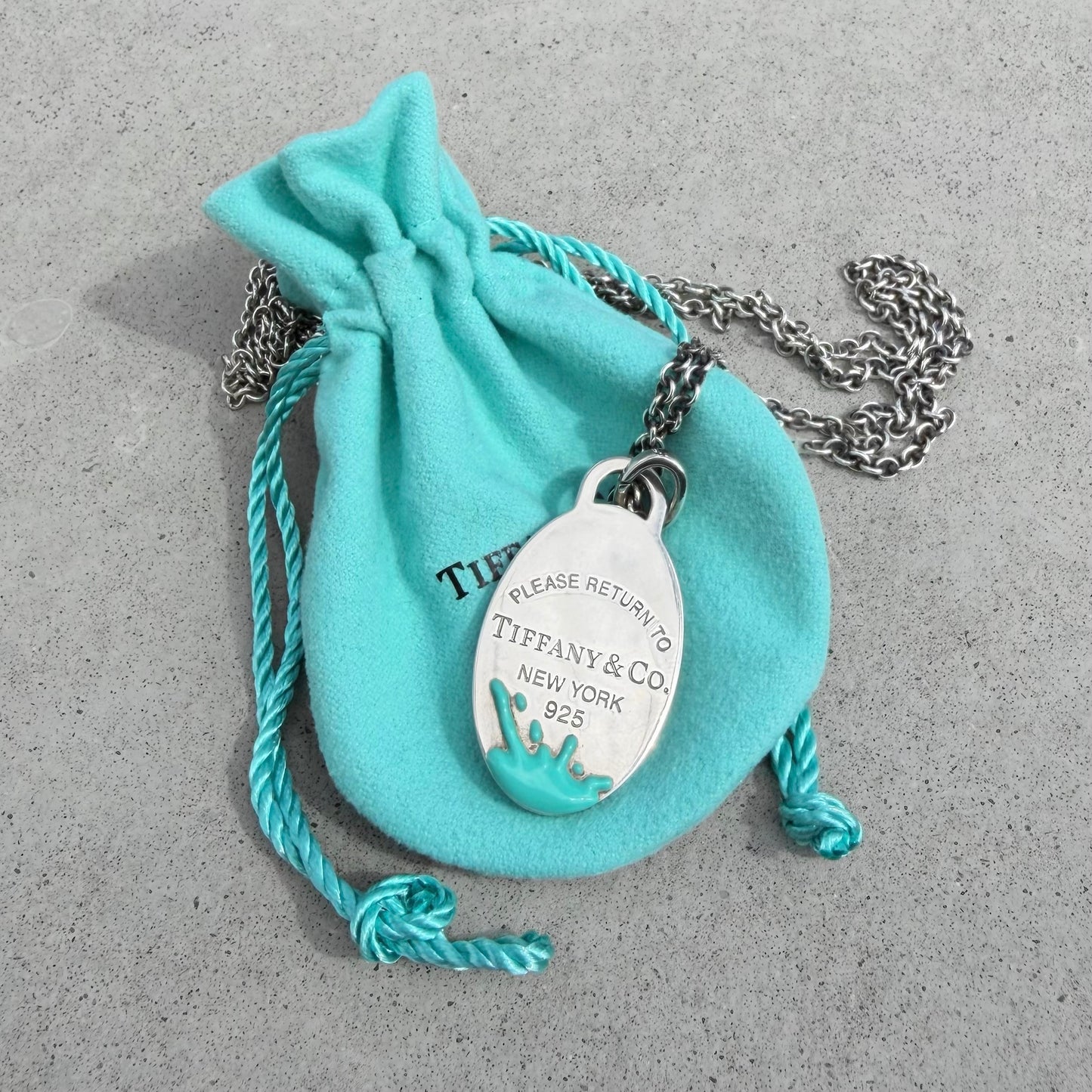 Tiffany & Co. Color Splash Oval Tag Pendant