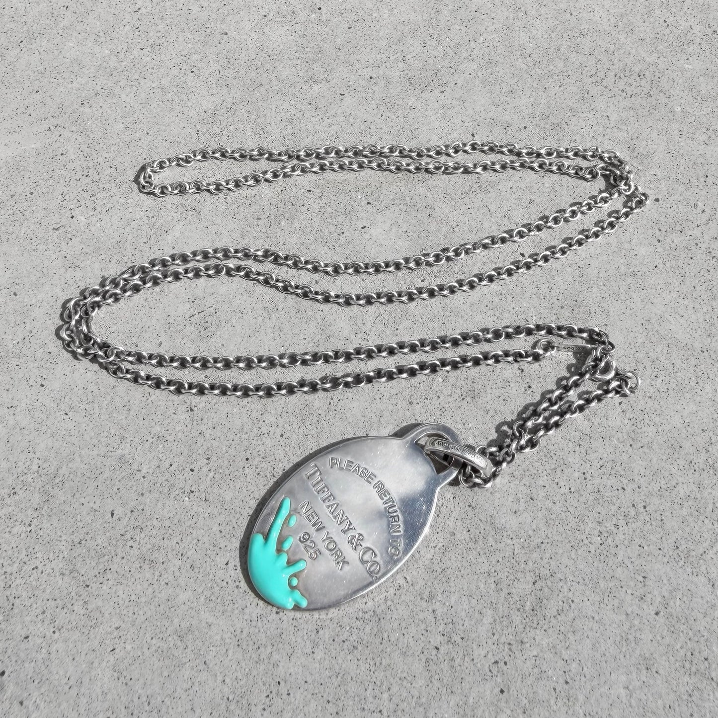 Tiffany & Co. Color Splash Oval Tag Pendant