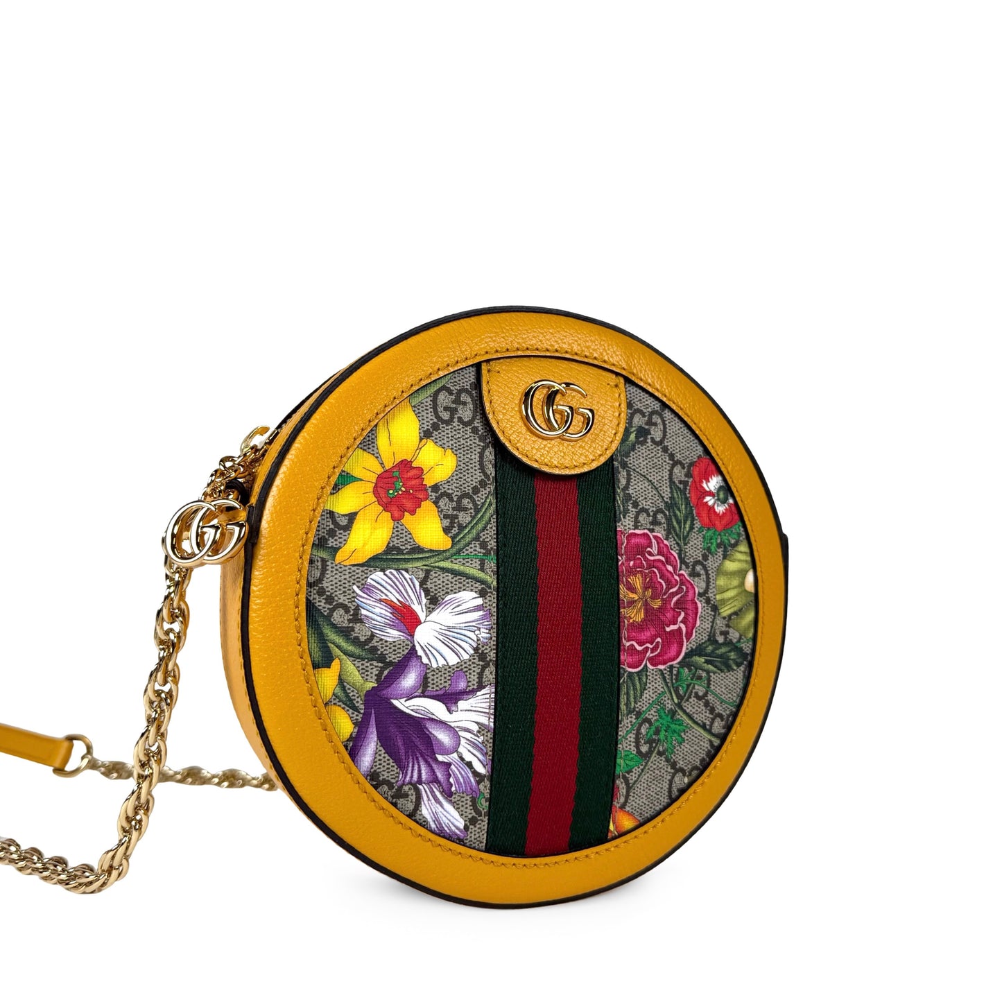 Gucci Ophidia Flora Mini Round Bag