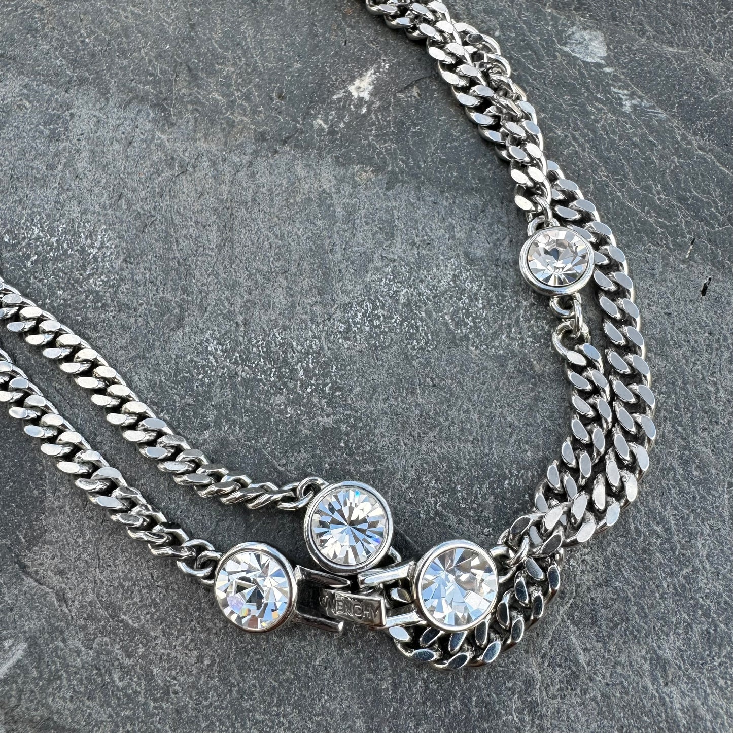 Givenchy Round Stones Chain Necklace