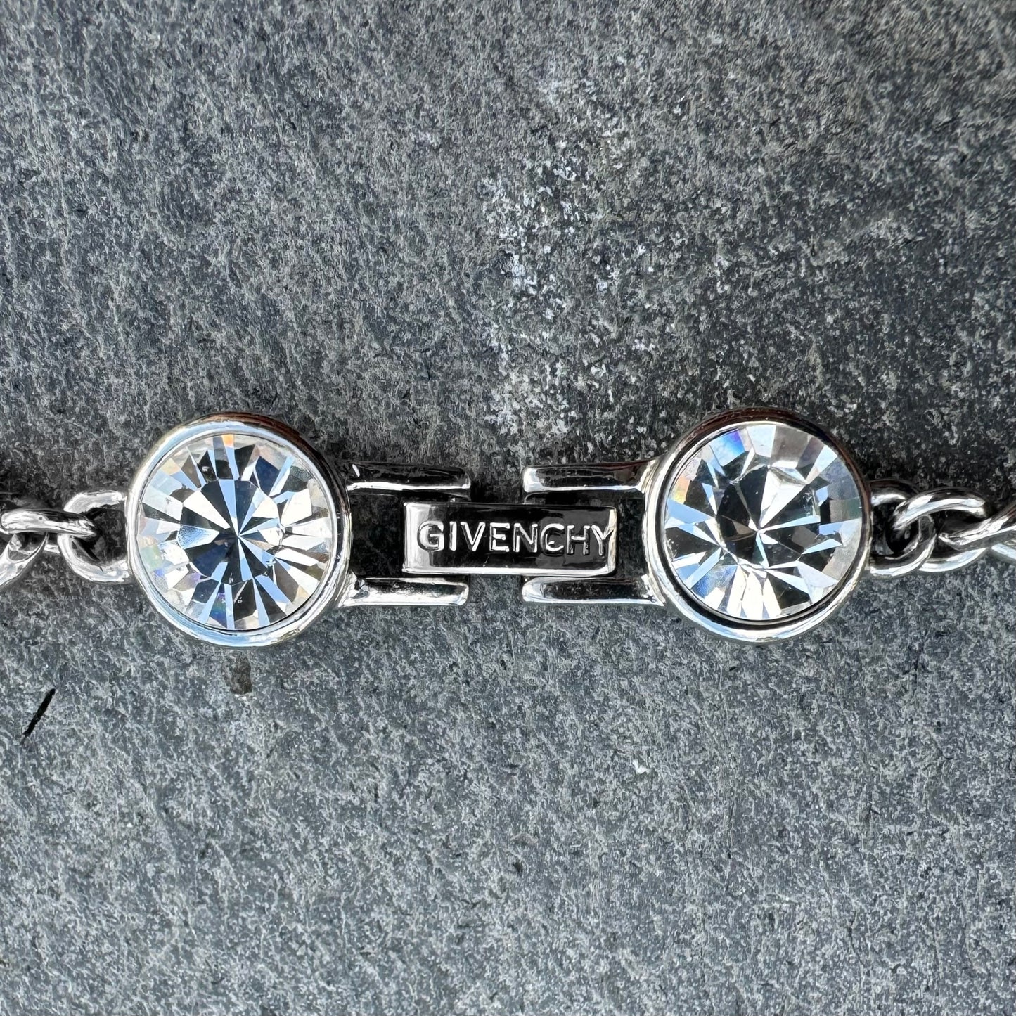 Givenchy Round Stones Chain Necklace