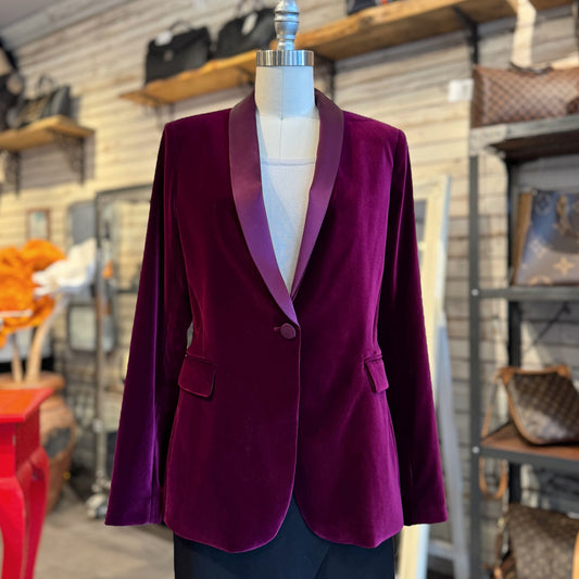 Alice+Olivia Macey Velvet Blazer