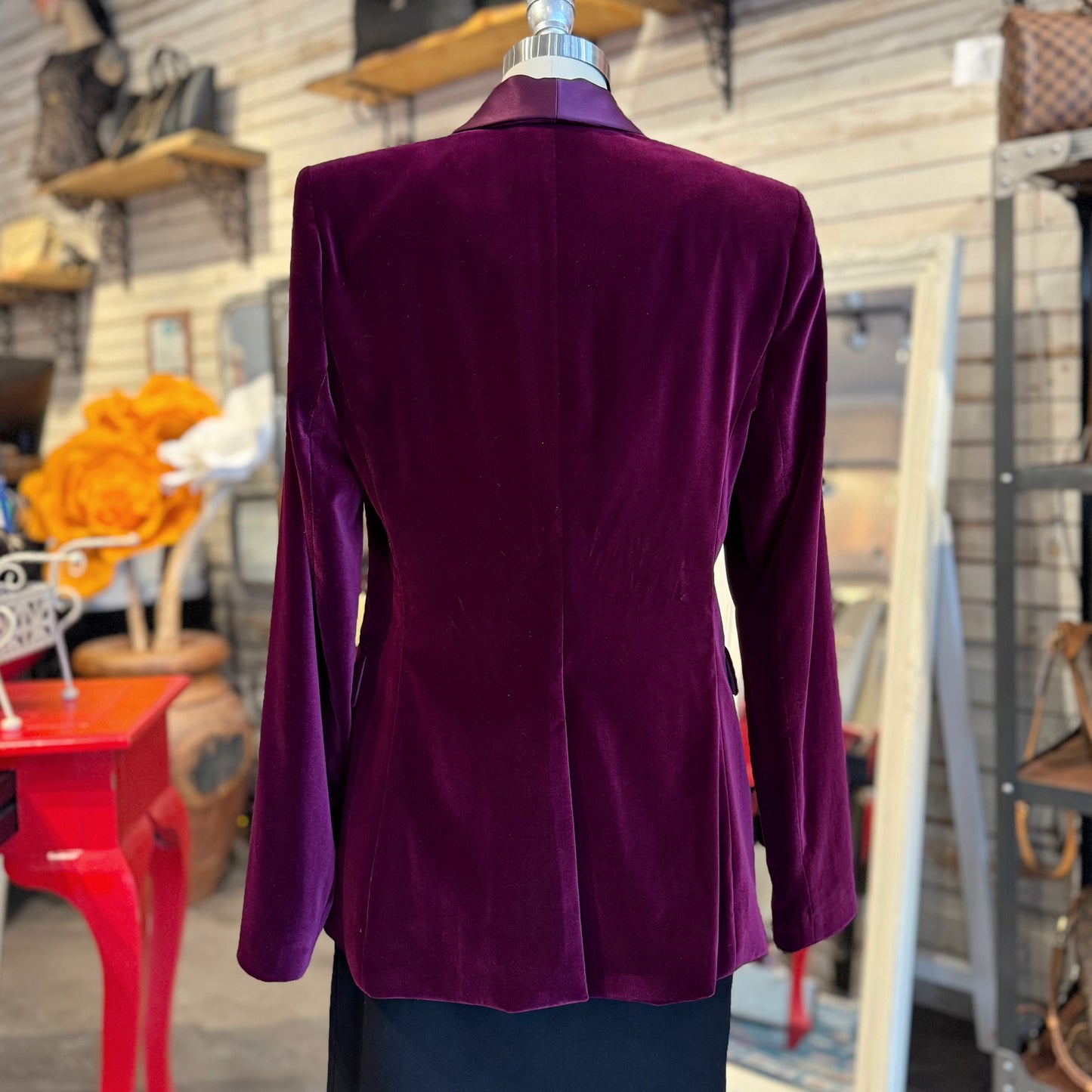 Alice+Olivia Macey Velvet Blazer