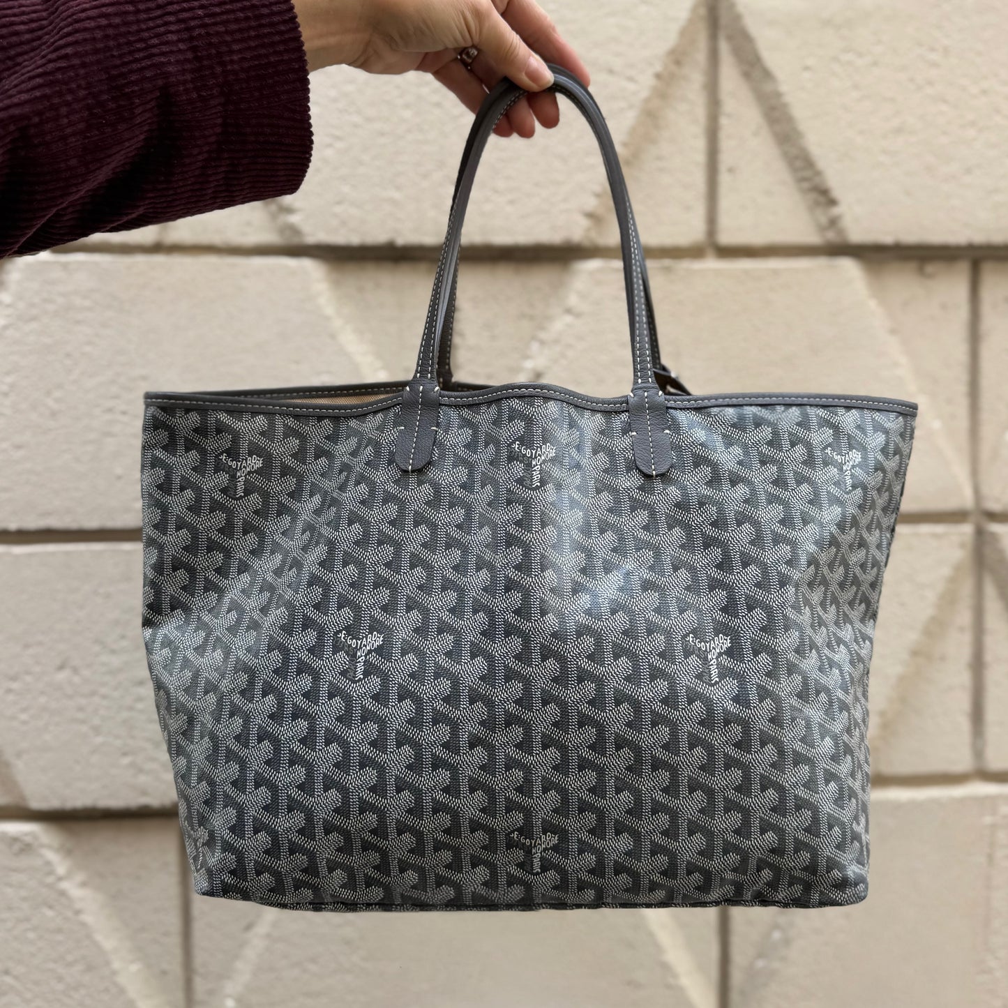 Goyard Saint Louis Grey Goyardine PM Tote