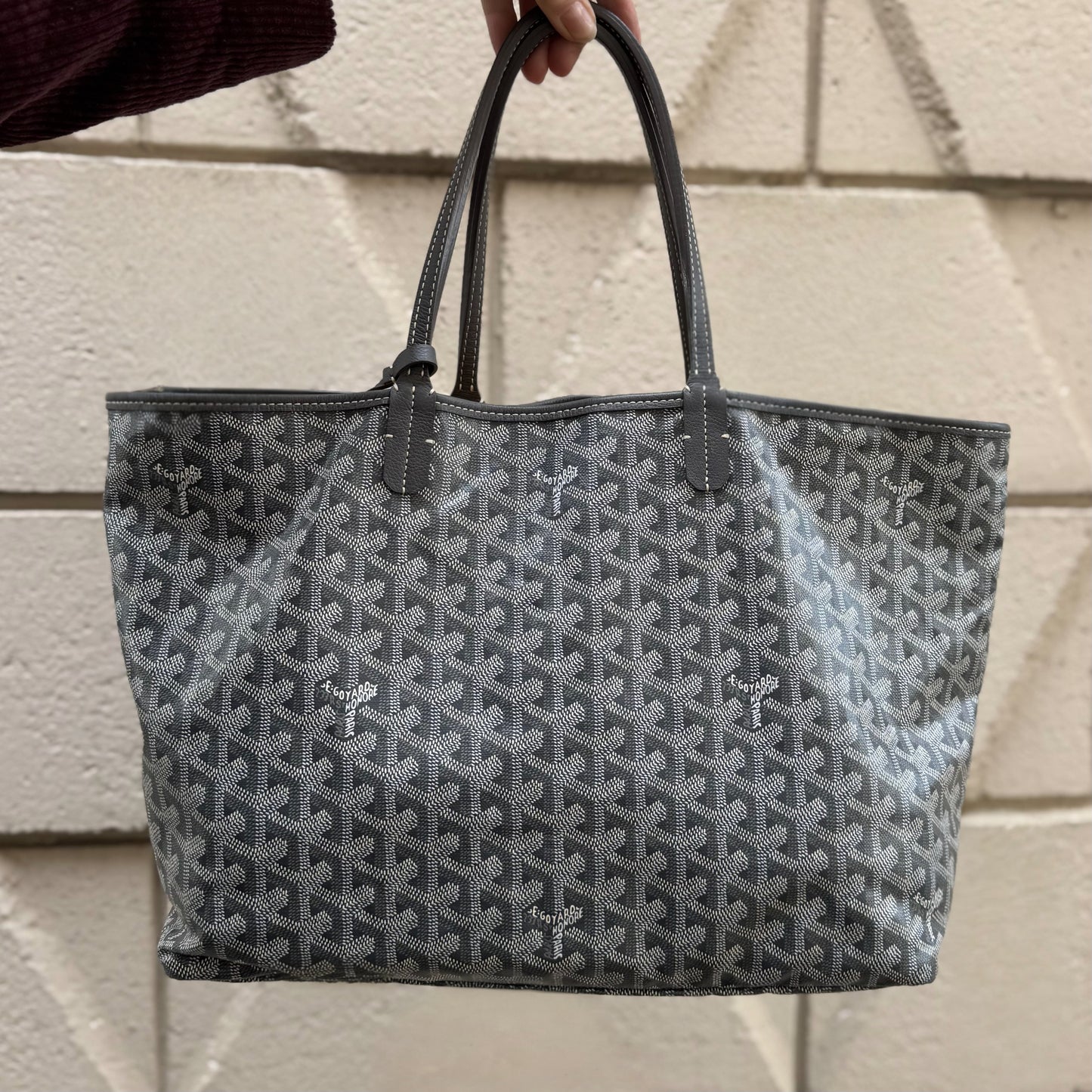 Goyard Saint Louis Grey Goyardine PM Tote