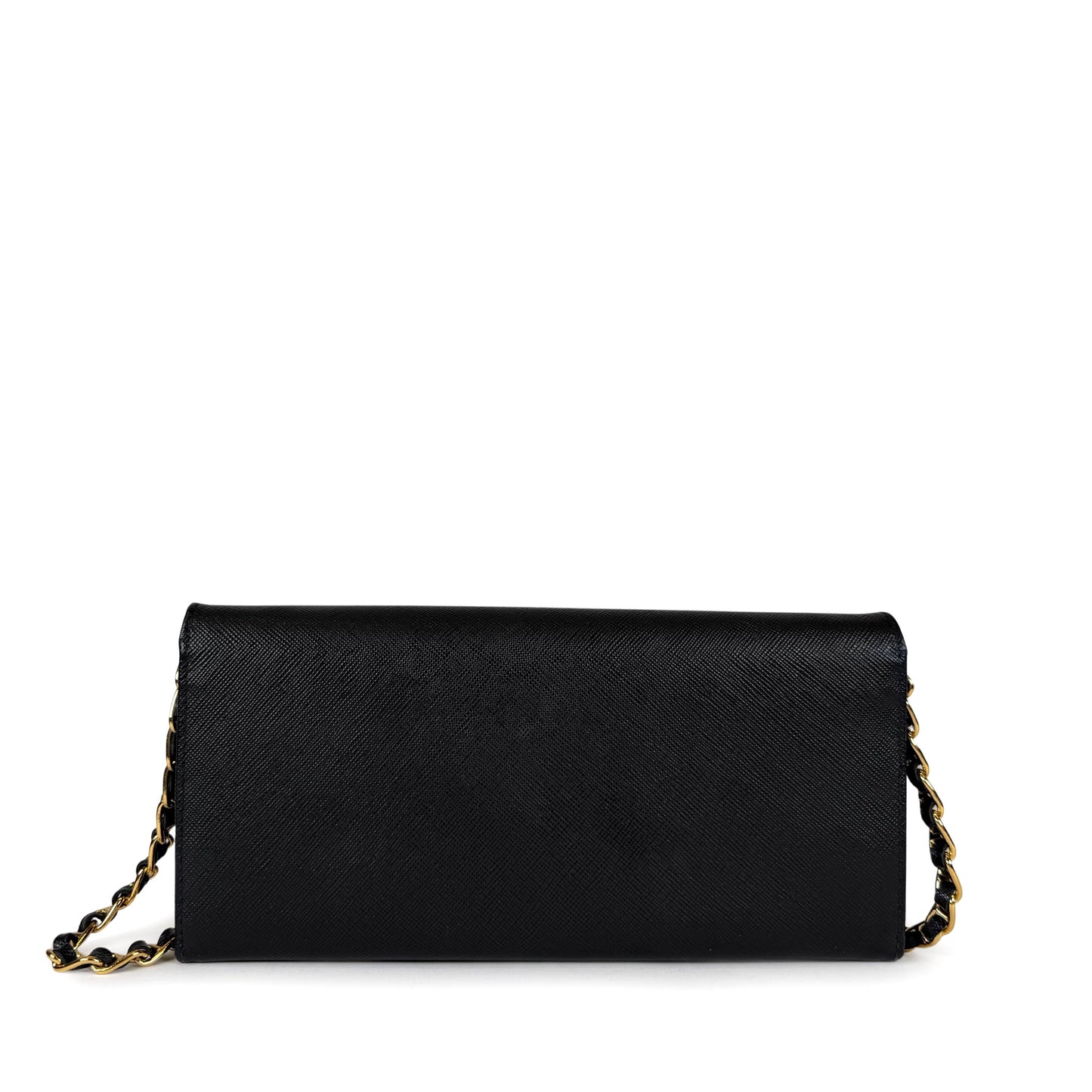 Prada Saffiano Leather Wallet On Chain