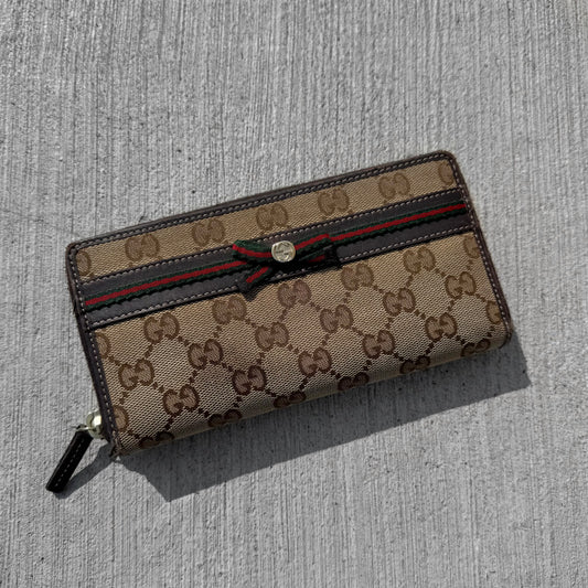 Gucci GG Bow Zippy Wallet