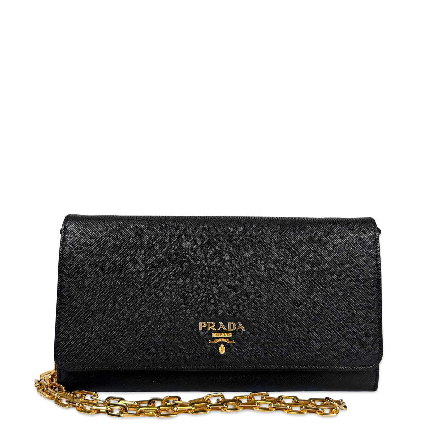 Prada Saffiano Leather Wallet on Chain