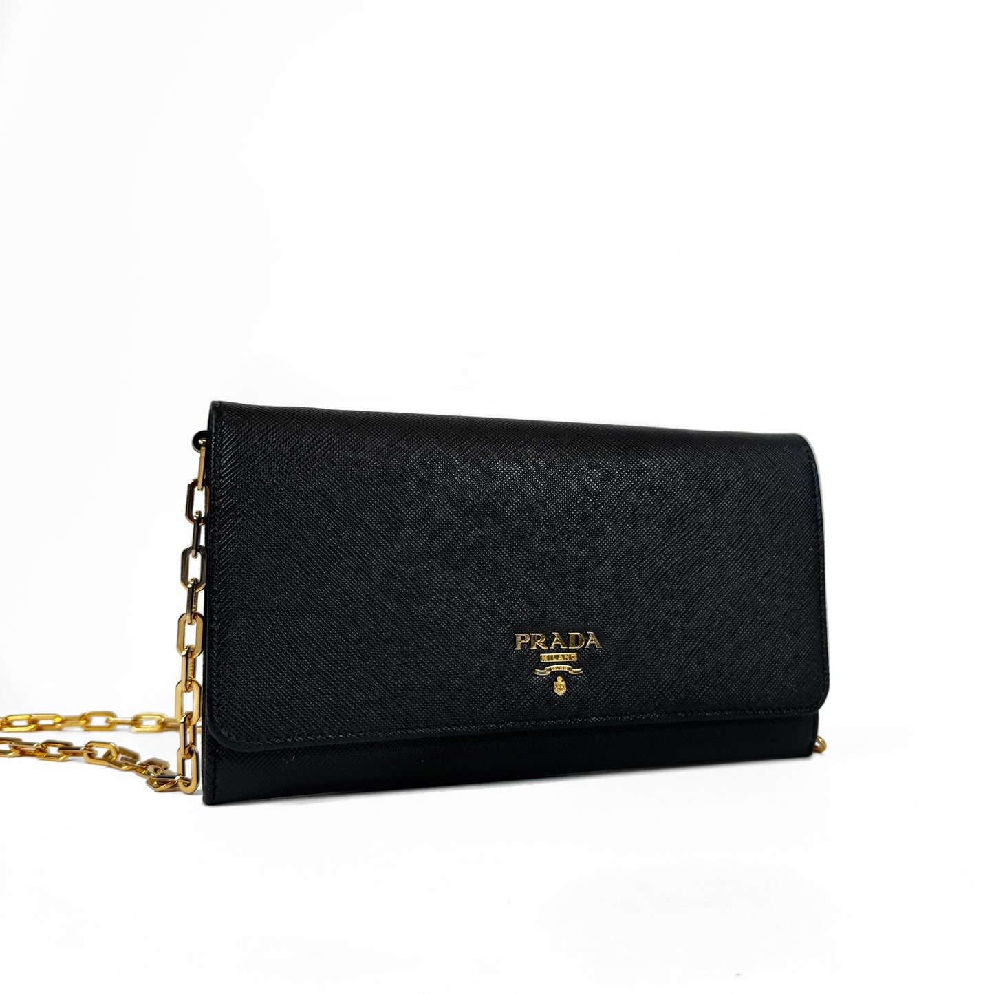 Prada Saffiano Leather Wallet on Chain
